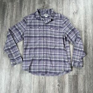 LL BEAN Men's VentureStretch Woven Shirt medium hiking fishing outdoor Medium